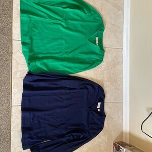 Two brand new Kim Grable Belle extra small flared arm dress shirts